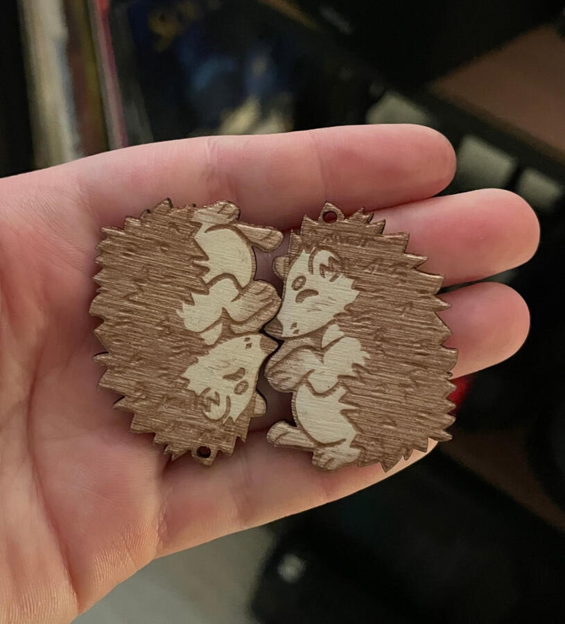 Matching Hedgehog Keychains